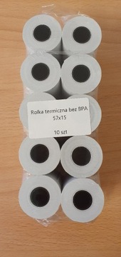 Rolki termiczne rozmiar 57 mm × 15 m