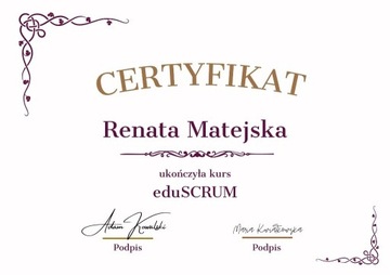 Projekt - Certyfikat, dyplom 