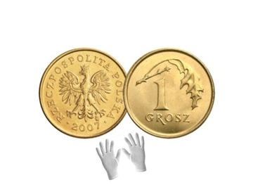 1 gr grosz 2007 mennicze z woreczka + GRATISY