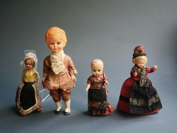 4 stare lalki z lat 30-stych 50/60 stara lalka