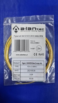 alantec Pigtail LC SM 9/125 0.9mm 2m easy strip