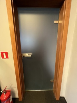 Drzwi szklane z ościeżnicą drewnianą 2005x820