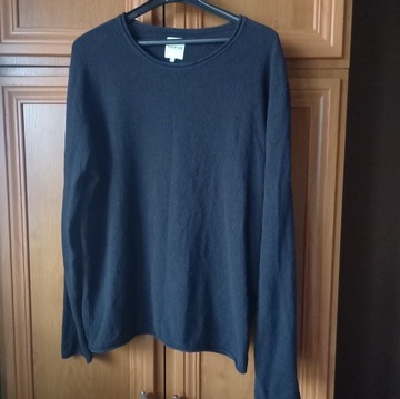 czarny męski sweter xl 100% bawełna 