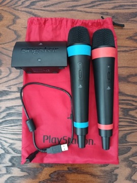 Mikrofony bezprzewodowe SingStar PS3 i płyta 