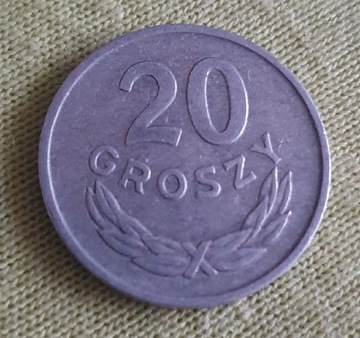 Moneta 20groszy z roku 1966