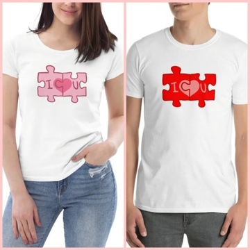 Koszulki Walentynki dla Par Zestaw Matching 