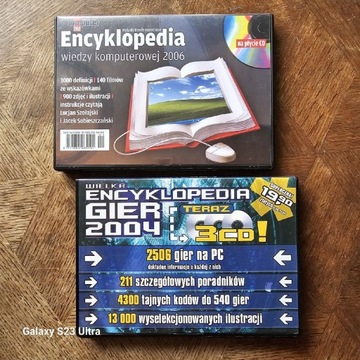 2x Encyklopedia wiedzy komputerowej z 2004 roku i 2006r płyta CD DVD RETRO