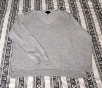 Sweter Tommy Hilfiger, rozm. XXL- L, bawełna pima