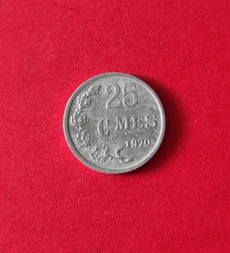 Moneta 25 centymów 1970, Luksemburg