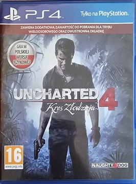 Uncharted 4 PS4 - jak nowa