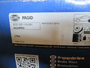 TARCZE przód Mercedes VIAN VITO 8DD 355 110 -091