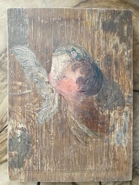 Barokowe Anioły obraz na desce antyk