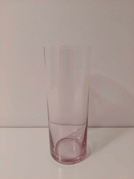 Szklanka różowa szkło przezroczysta 14 cm