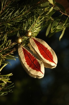 Kolczyki liście jesienne handmade