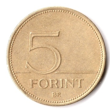 WĘGRY, 5 forintów 1994, KM# 694