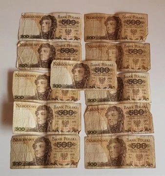 Banknoty 500zl PRL