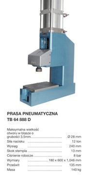 Prasa pneumatyczna 12 ton