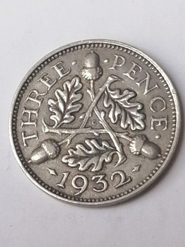 3 penny 1932Ag(rzadka) 
