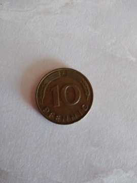 Moneta Niemcy 10 pfennig 1987
