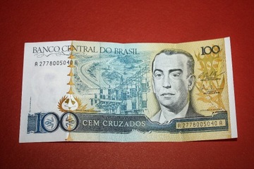 Zestaw 50+ 100 Cruzados - banknoty brazylijskie