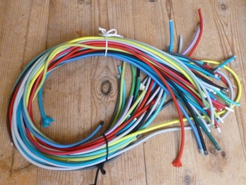 Kabel w oplocie tekstylnym 2x 0,75 mm-końcówki