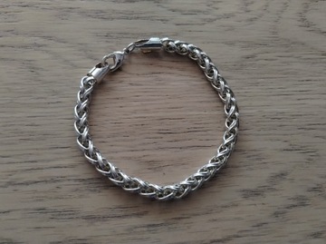 Srebrna bransoletka masywny łańcuch pr. 925