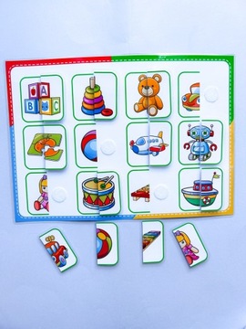 Połówki zabawki układanka karta pracy Montessori