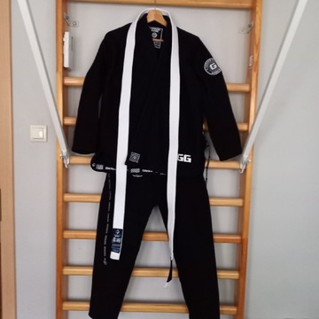 Kimono GI do BJJ czarne r. AO + pas biały r. A1