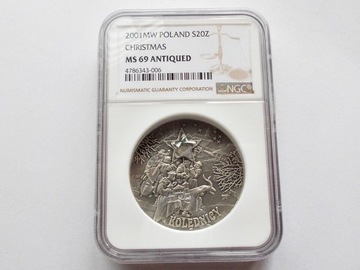 20 zł 2001- Kolędnicy NGC MS69