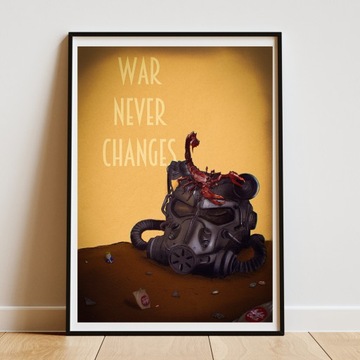 Plakat Fallout, War Never Changes, Gra Wideo, A3