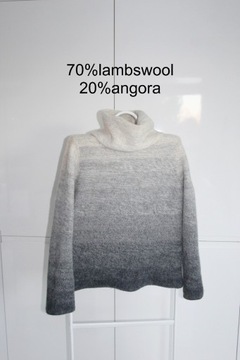 M&S 70%wełna jagnięca 20%angora, bez wad L/M