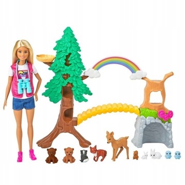 Lalka Barbie Przewodniczka + Zwierzątka GTN60