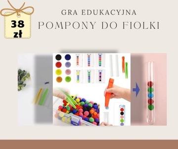 Gra edukacyjna POMPONY DO FIOLKI