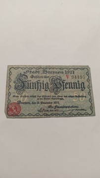 50 Pfennig 1917 rok   Niemcy 