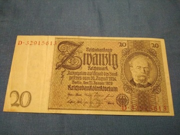 20 marek niemieckich 1929