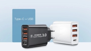 Szybka ładowarka USB 4 porty 3.0 60 W 