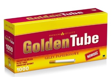 GILZY papierosowe GOLDEN TUBE 1000 sztuk