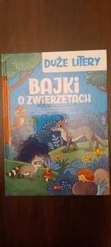 Książka dla dzieci Bajki o zwierzętach Duże litery