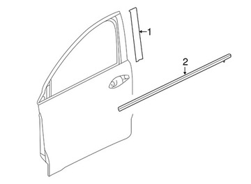 Zgarniająca listwa do Honda HRV 2 drzwi lewy przód