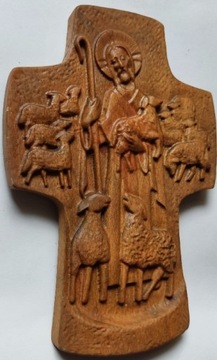 Krzyż, Krucyfiks, Płaskorzeźba, 3D, drewno 