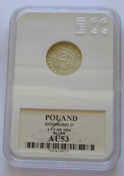 WS. PÓŁTORAK 1624 R GRADING GCN AU53