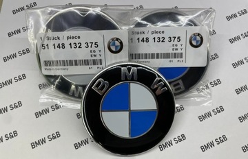 BMW E39 EMBLEMAT KOMPLET 2 SZTUK 82MM I 74MM S&B