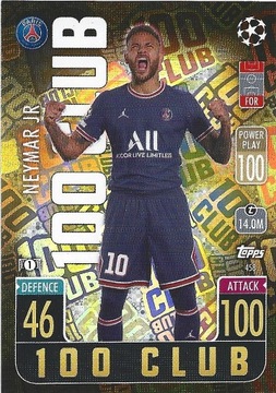 TOPPS MATCH ATTAX 2021/2022 CLUB 100 NEYMAR PSG