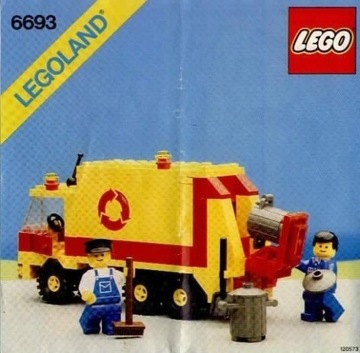 LEGO TOWN auto śmieciarka  6693 z 1987r.