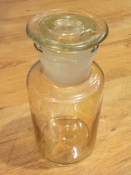 Zabytkowy szklany słój słoik ok. 1 litr