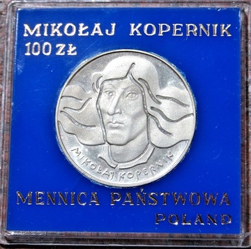 Mikołaj Kopernik 100 zł srebro 1973
