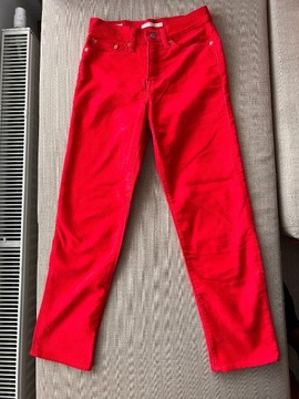 Sztruksowe spodnie czerwone Levi's