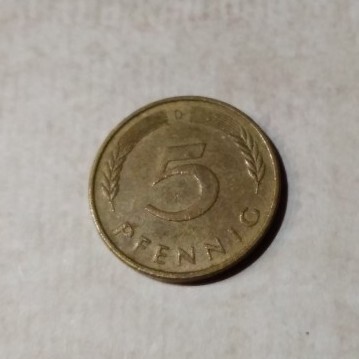 Moneta Niemcy 5 pfennig 1978