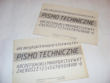 Pismo techniczne dwa egzemplarze lata 1980/90