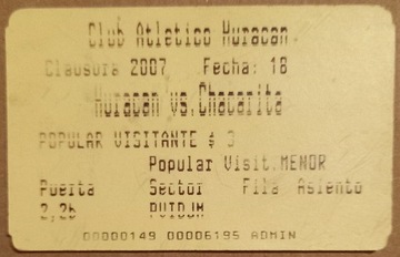 Argentyna: CA Huracan - Chacarita Juniors 2007